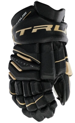 True Hockey True Catalyst 7X Senior Hockey Gloves 25 True Hockey True Catalyst 7X Senior Hockey Gloves -Hockey Gear Shop CT7xGlove Black Gold
