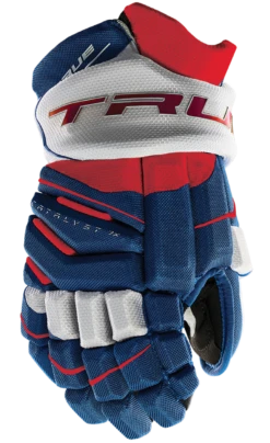 True Hockey True Catalyst 7X Junior Hockey Gloves -Hockey Gear Shop CT7xGlove Red White Blue