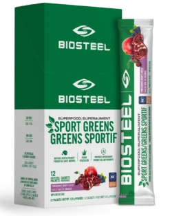 BioSteel Sports Greens (12 Count) -Hockey Gear Shop SPORT GREENS 12ct Box StickPack PomBerry CA NEW